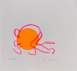 Shear with circle/ pink orange