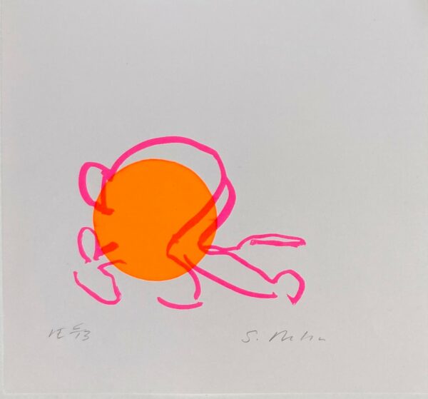 Shear with circle/ pink orange
