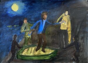 The Landing at Moonlight